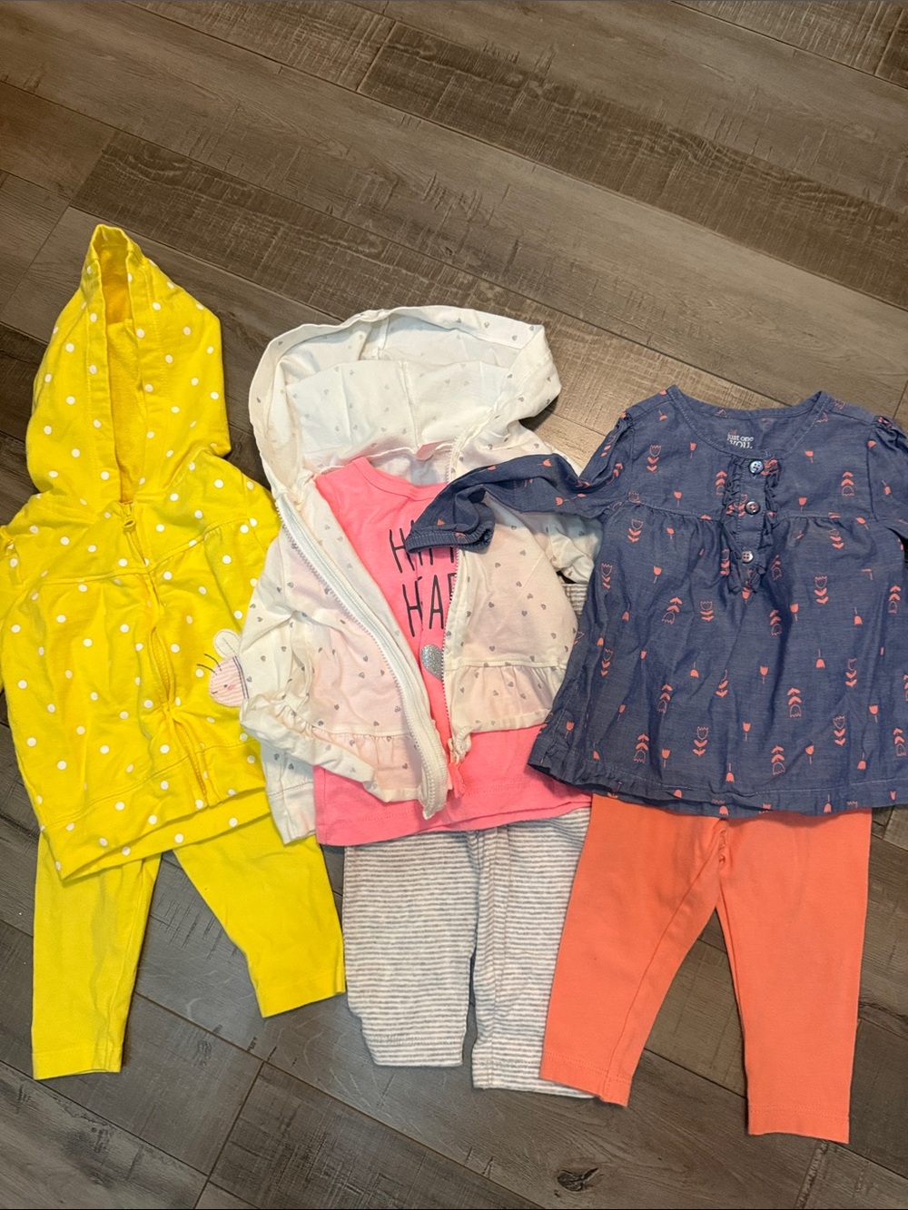 Carter's Navy Blue Baby Jeans with Subtle Orange Accents